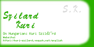 szilard kuri business card